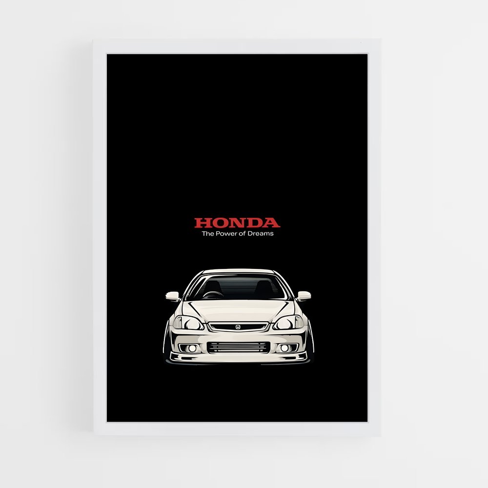 Poster Civic type projecteurs – affiche Honda (vue 3)